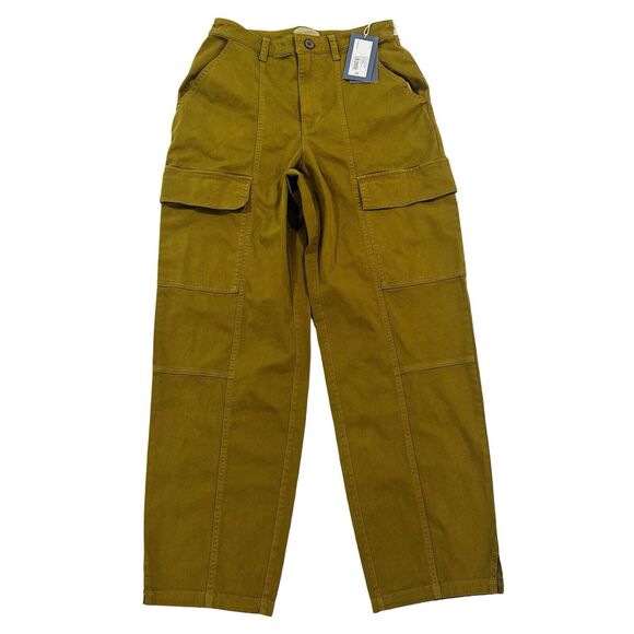 Universal Thread Cargo Pants Size 4/S Green Weathered Cargo‎ Relaxed Button Fly - Picture 1 of 7